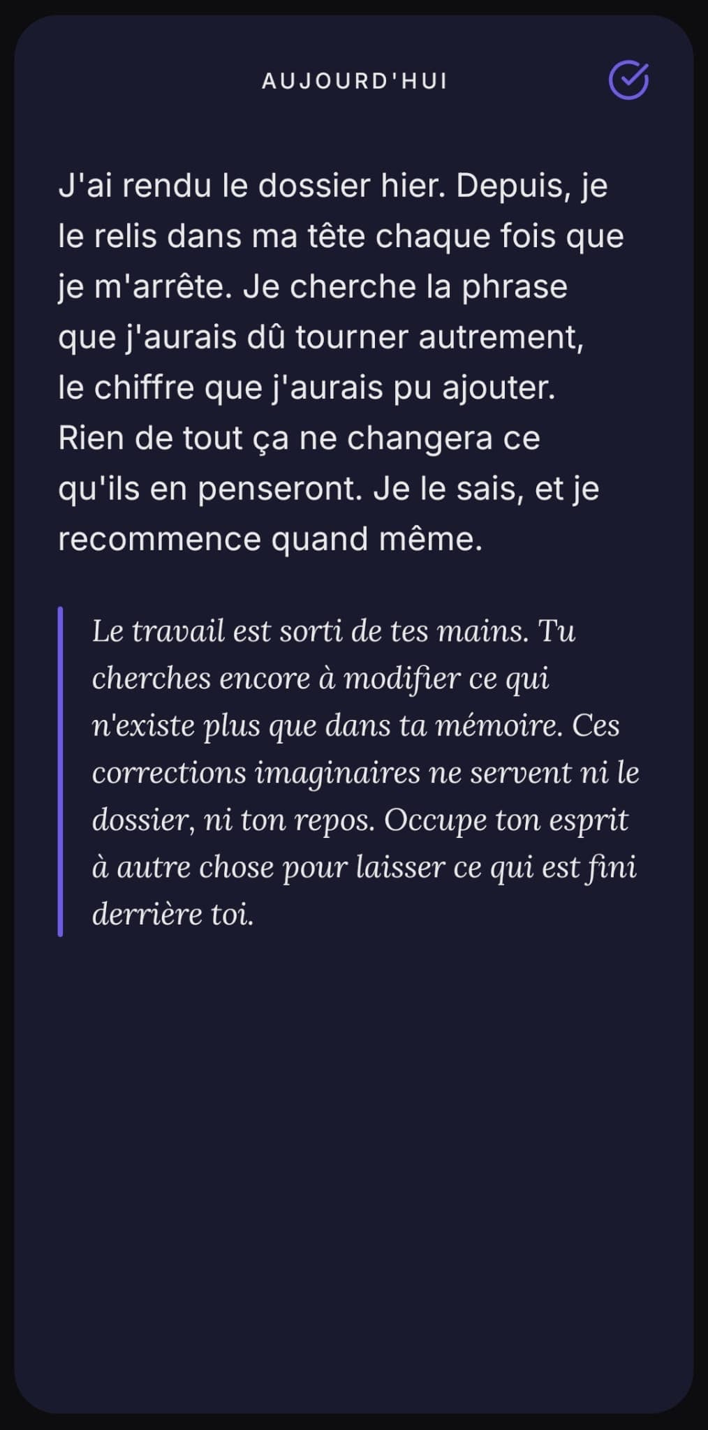 La réponse du guide stoïcien à la pensée déposée
